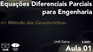 EDP  Aula 1  Método das Características  FGAUnB [upl. by Neivad]