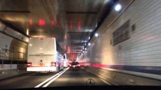 Lincoln Tunnel NJ to New York City night drive NYC [upl. by Eeralav]