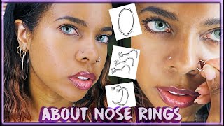 HOW TO CHANGE A NOSE RING  SEAMLESS HOOP amp CORKSCREW STUD [upl. by Ennahgiel]