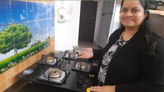 My New Gas Stove  Elica Gas Stove 4 Burner Auto Ignition  RAMA SWEET HOME [upl. by Berger]