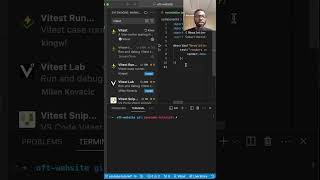 Run Tests in VScode without the Command Line testing vitest vscode javascriptdev tdd [upl. by Sgninnej]