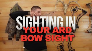 How to sight in your ARD bow sight [upl. by Narbig]