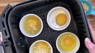 Easy Air Fryer Baked Eggs [upl. by Nyliret]