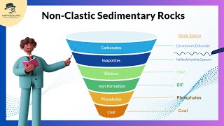 Non Clastic Sedimentary Rocks Limestone Siliceous Chert Coal Evaporite Gypsum Iron in Geology [upl. by Nivi]