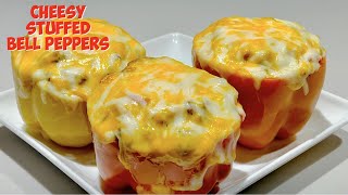 HOMEMADE CHEESY STUFFED BELL PEPPERS  PERLYDEE  ZATARAINS RED BEANS amp RICE [upl. by Oijimer889]