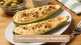 calabacines rellenos de langostinos nueva [upl. by Nywled]