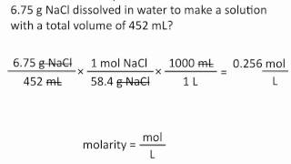 Molarity  Chemistry Tutorial [upl. by Lartnom590]