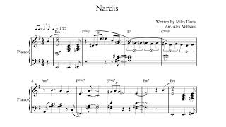 Nardis  Miles Davis  Jazz Piano Arrangement w Sheet music [upl. by Ehudd]