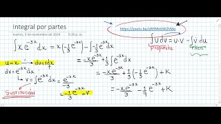 Integral por partes con Euler [upl. by Leumel85]