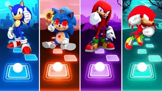 Sonic 🆚 Baby Sonic Exe 🆚 Knuckles 🆚 Classic Knuckles Tiles Hop EDM Rush [upl. by Atalee]