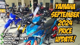 Yamaha Motorcycle September 2024 Price Update All Units Cash Down Monthly Langga Gail [upl. by Radek375]