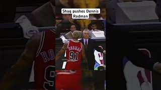 Shaq pushes Dennis Rodman🫢 basketball archives nba oldschool shaquilleoneal nbaedits [upl. by Notneiuq]