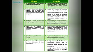 Differences between Mitosis and Meiosismeiosis mitosis trendingvideos gcse [upl. by Eitak396]