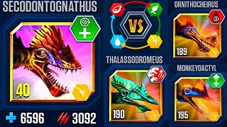 AERIAL ASSAULT SECODONTOSAURUS DEFEAT 9 OPPONENT  JURASSIC WORLD THE GAME [upl. by Assed]