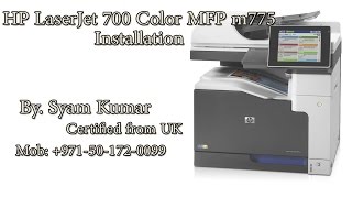 Installation and Configuration of hp laserjet 700 color mfp m775 [upl. by Nevins]