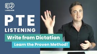 PTE Listening Write from Dictation  Learn the Proven Method [upl. by Nirrej]