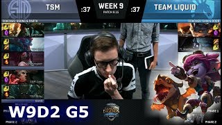 TSM vs Team Liquid  Week 9 Day 2 S8 NA LCS Summer 2018  TSM vs TL W9D2 [upl. by Eednam614]