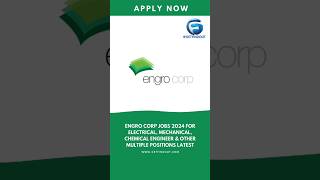 Engro Corp Jobs 2024 Getfindout shorts jobs pakistan [upl. by Lodi]