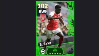 Signing 102 rated B Saka in first attempt efootball 2024 mobile [upl. by Mosira]