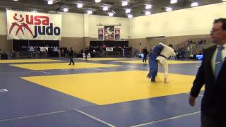 Judo Nationals 2015 Seniors 100kg Bryan 1st Round [upl. by Airetahs]