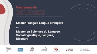 Atelier virtuel de préparation dossier de candidature Master FLE et Sciences du langage à distance [upl. by Assyl]