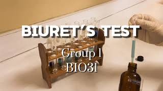 Biuret’s Test  Qualitative Analysis of Proteins [upl. by Ailemap]