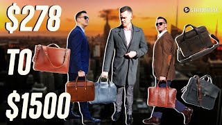 The 9 Best Leather Briefcases for Men  HighEnd Budget Vintage and More [upl. by Tade906]