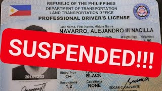 suspended drivers license Overspeeding at Expressway magkano tubos sa LTO [upl. by Heppman625]