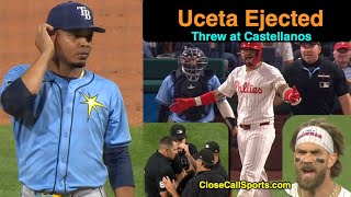 E169  Edwin Uceta Ejected After Throwing at Nick Castellanos as James Hoye Opts for AutoEject [upl. by Oynotna]