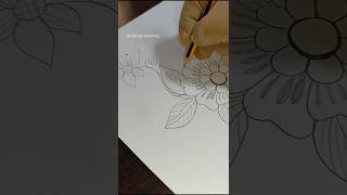 How to Draw Realistic Flowers with Pencil creative flowers art [upl. by Doss]