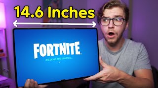 I Played Fortnite on the Worlds Biggest Gaming Tablet Samsung Tab S9 Ultra Gameplay [upl. by Anrol]