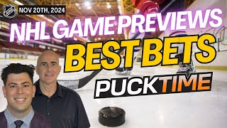 NHL Picks and Predictions Today  Hurricanes vs Flyers  Predators vs Kraken  PuckTime Nov 20 [upl. by Odey]