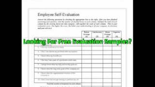 Employee Performance Evaluation Examples [upl. by Bridwell]