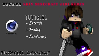 Cara Membuat Render Skin Minecraft C4D [upl. by Ransom]