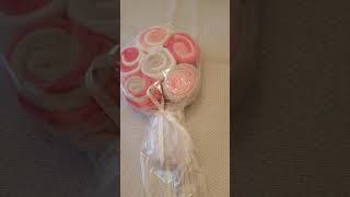 Its a girl How to make a daisy on stick for babyshower baby gift ideasbaby party craft [upl. by Odarbil737]