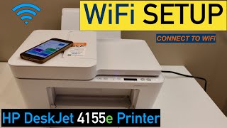 HP DeskJet 4155e WiFi Setup Review [upl. by Neerhtak]