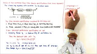 L75 Design of PID controller from time domain specifications root locus approach [upl. by Faust101]