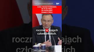 Duda Muszę powiedzieć że to za mało Wydatki na obronność [upl. by Aihsilef]