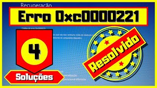 Erro 0xc0000221 RESOLVIDO 4 Soluções [upl. by Kcirdde]