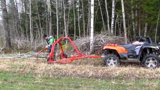 Lastning av ris prototyp 3 Revolutionary logging with ATV [upl. by Dagna]