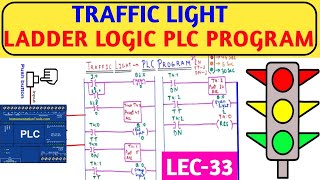 Traffic Light Ladder Logic PLC Program [upl. by Edrick]