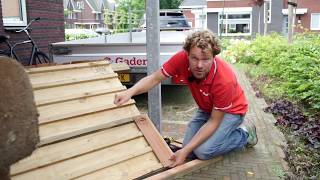 Red cedar shingles plaatsen  Montage houten dakpannen [upl. by Masson251]