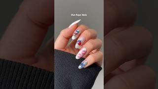 addison rae’s diet pepsi nails 🥤💙 nails nailart addisonrae pepsinails 3dnails [upl. by Eetsim]