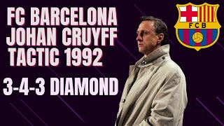 FC24HOW TO PLAY LIKE JOHAN CRUYFF BARCELONA 1992 343 DIAMOND FORMATION TACTICS AND INSTRUCTIONS [upl. by Clorinde]