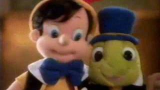 1992 Mattel Plush Pinocchio amp Jiminy Cricket Doll Commercial [upl. by Haisi]