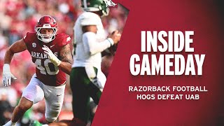 Inside Gameday Hogs Defeat UAB  RAZORBACK FOOTBALL [upl. by Yacov]