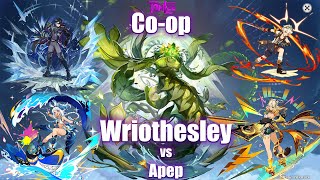 Random coop Wriothesley Bennett Mualani amp Xilonen vs Apep [upl. by Esaele801]