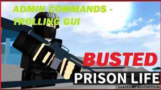 Prison Life Trolling Gui script with Admin Commands PASTEBIN [upl. by Hayn667]