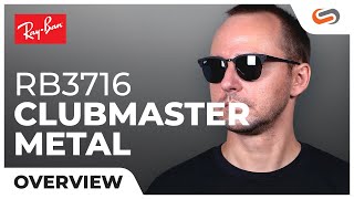 RayBan RB3716 Clubmaster Metal Overview  SportRx [upl. by Aernda]