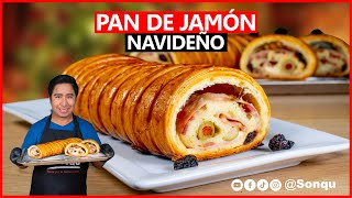 Delicioso PAN DE JAMON VENEZOLANO RÁPIDO Y FÁCIL  Receta navideña [upl. by Ikeda904]